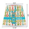 Fun Easter Bunnies Poly Film Empire Lampshade - Dimensions