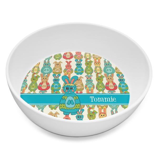 Custom Fun Easter Bunnies Melamine Bowl - 8 oz (Personalized)