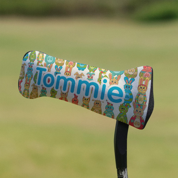 Fun Easter Bunnies Putter Cover - On Putter