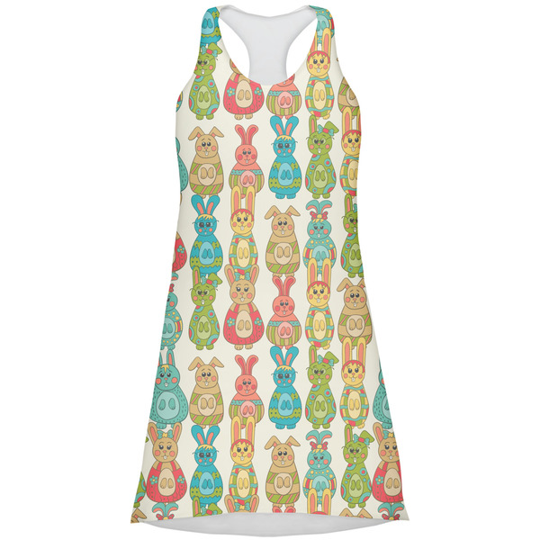 Custom Fun Easter Bunnies Racerback Dress - X Large