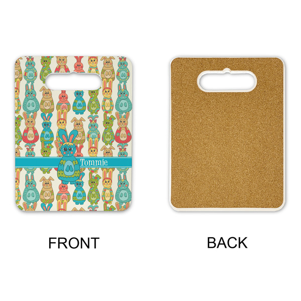 Fun Easter Bunnies Rectangle Trivet with Handle - APPROVAL