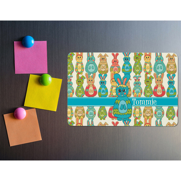 Fun Easter Bunnies Rectangular Fridge Magnet - LIFESTYLE