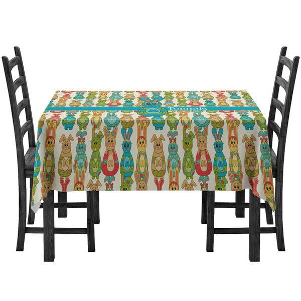 Custom Fun Easter Bunnies Tablecloth (Personalized)