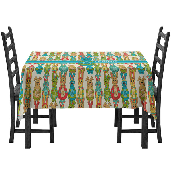 Fun Easter Bunnies Rectangular Tablecloths - Side View