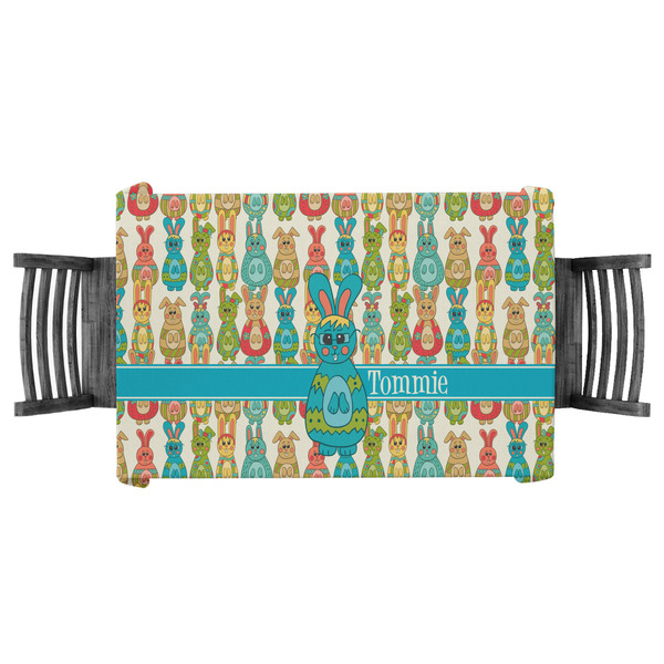 Custom Fun Easter Bunnies Tablecloth - 58"x58" (Personalized)