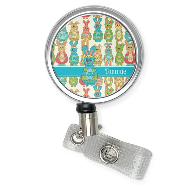 Custom Fun Easter Bunnies Retractable Badge Reel (Personalized)