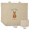 Fun Easter Bunnies Reusable Cotton Grocery Bag - Front & Back View