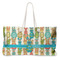 Fun Easter Bunnies Large Rope Tote Bag - Front View