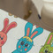 Fun Easter Bunnies Large Rope Tote - Close Up View