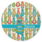 Fun Easter Bunnies Round Rubber Backed Coaster (Personalized)