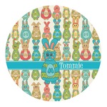 Fun Easter Bunnies Round Decal - Small (Personalized)