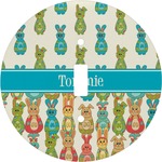 Fun Easter Bunnies Round Light Switch Cover (Personalized)