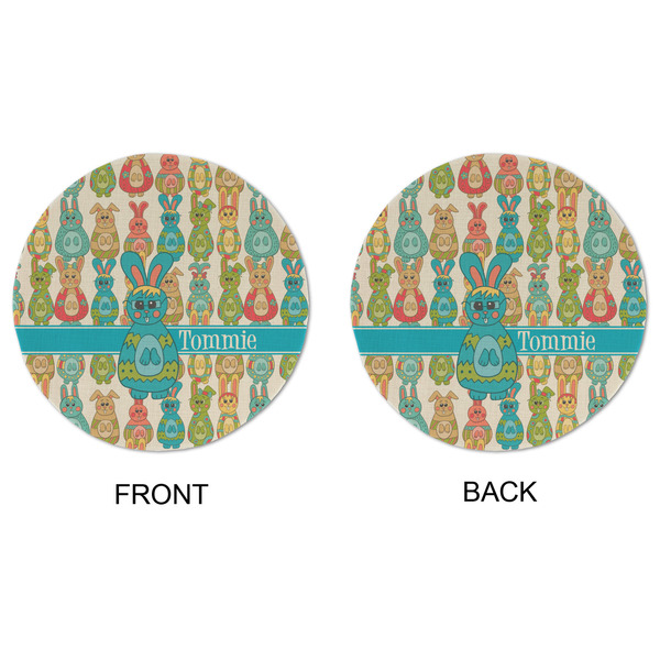 Fun Easter Bunnies Round Linen Placemats - APPROVAL (double sided)