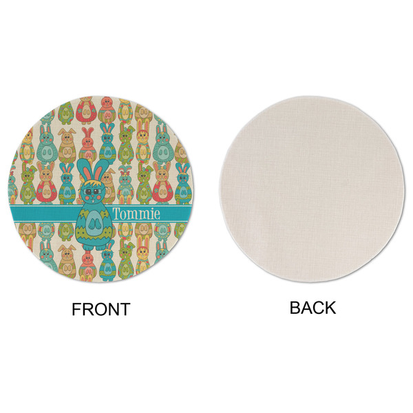 Fun Easter Bunnies Round Linen Placemats - APPROVAL (single sided)
