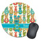 Fun Easter Bunnies Round Mouse Pad