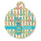Fun Easter Bunnies Round Pet ID Tag - Large - Front