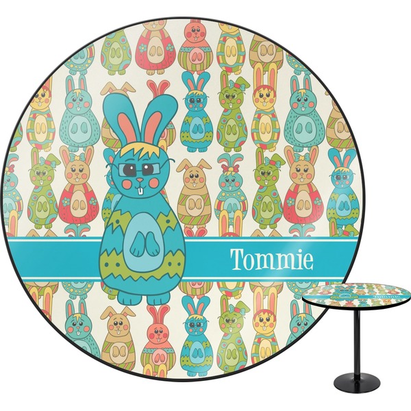 Custom Fun Easter Bunnies Round Table (Personalized)
