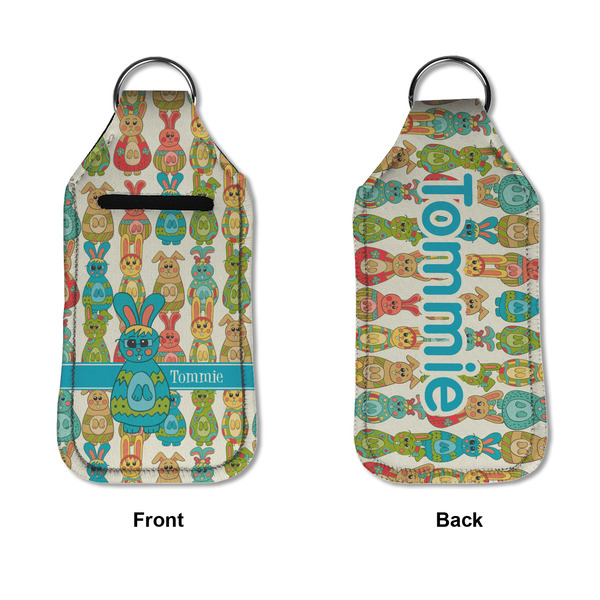 Fun Easter Bunnies Sanitizer Holder Keychain - Large APPROVAL (Flat)