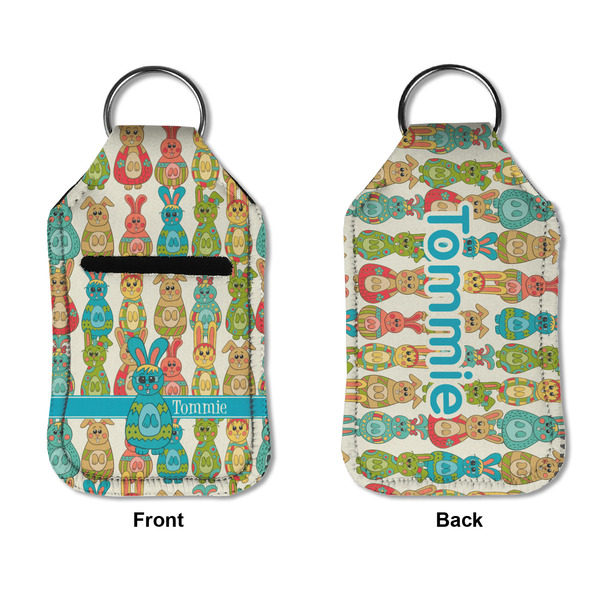 Fun Easter Bunnies Sanitizer Holder Keychain - Small APPROVAL (Flat)