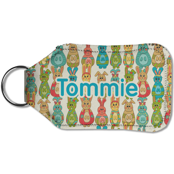 Fun Easter Bunnies Sanitizer Holder Keychain - Small (Back)