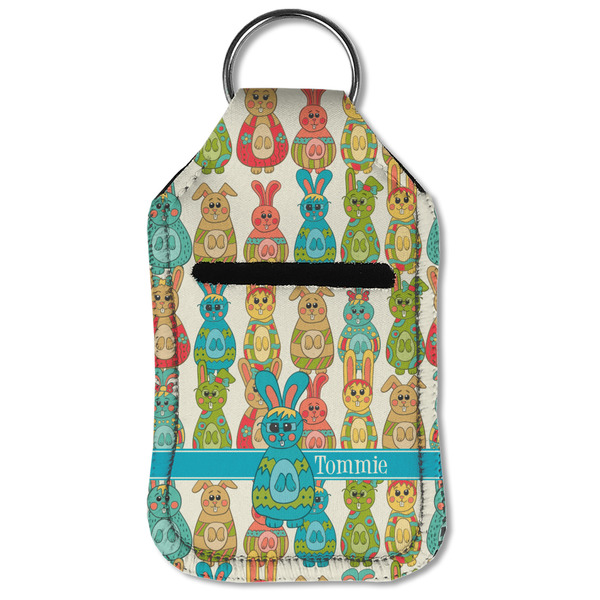 Fun Easter Bunnies Sanitizer Holder Keychain - Small (Front Flat)