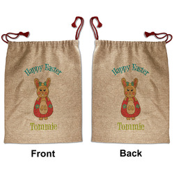 Fun Easter Bunnies Santa Sack - Front & Back (Personalized)