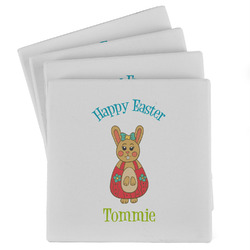 Fun Easter Bunnies Absorbent Stone Coasters - Set of 4 (Personalized)