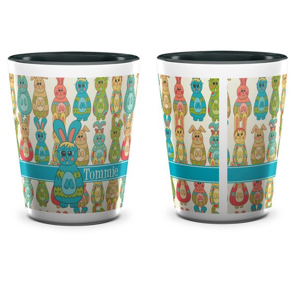 Fun Easter Bunnies Shot Glass - Two Tone - APPROVAL