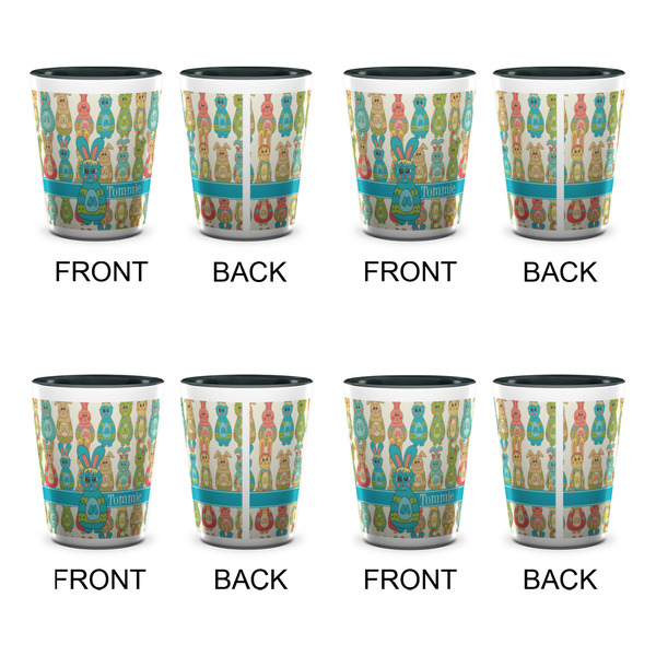 Fun Easter Bunnies Shot Glassess - Two Tone - Set of 4 - APPROVAL