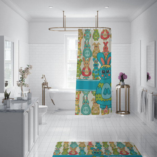 Fun Easter Bunnies Shower Curtain - Custom Size