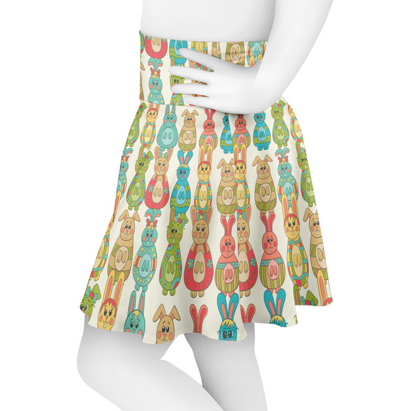 Fun Easter Bunnies Skater Skirt - Side
