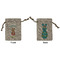 Fun Easter Bunnies Small Burlap Gift Bag - Front and Back