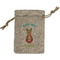 Fun Easter Bunnies Small Burlap Gift Bag - Front (Personalized)