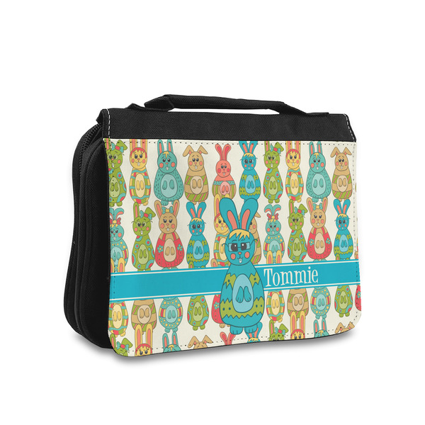 Custom Fun Easter Bunnies Toiletry Bag - Small (Personalized)