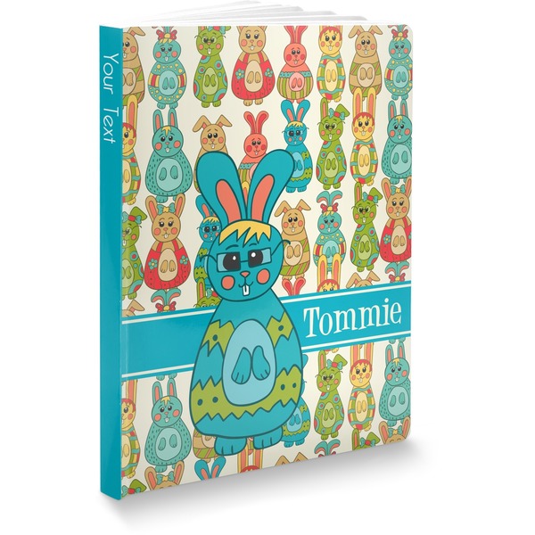 Custom Fun Easter Bunnies Softbound Notebook (Personalized)