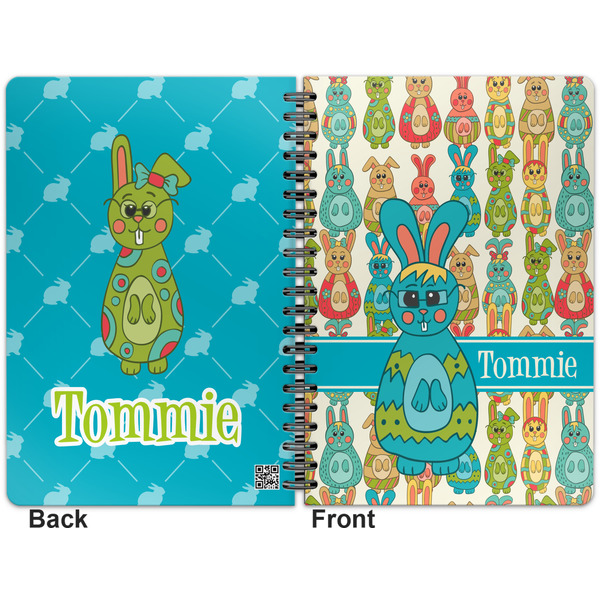 Fun Easter Bunnies Spiral Journal 7 x 10 - Apvl