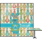 Fun Easter Bunnies Square Table Top (Personalized)