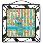 Fun Easter Bunnies Square Trivet (Personalized)