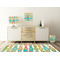 Fun Easter Bunnies Square Wall Decal Wooden Desk