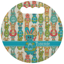Fun Easter Bunnies Stadium Cushion (Round) (Personalized)