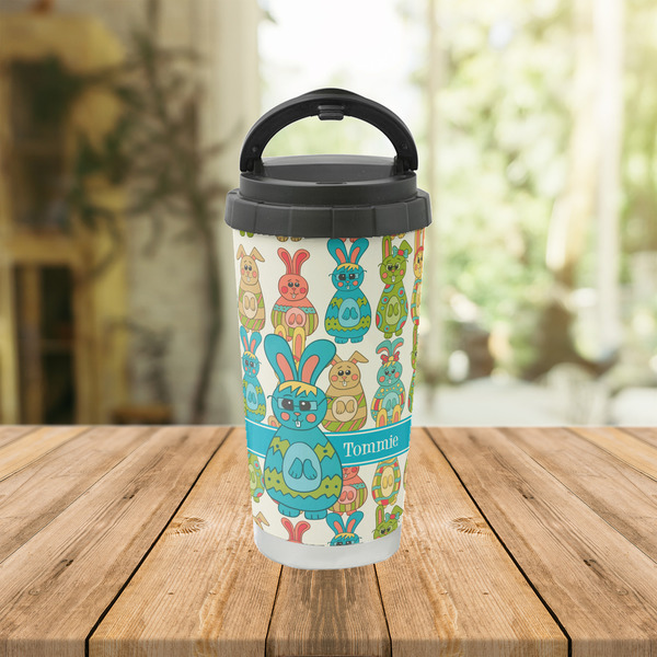 Fun Easter Bunnies Stainless Steel Travel Cup Lifestyle