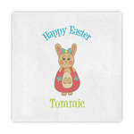 Fun Easter Bunnies Standard Decorative Napkins (Personalized)