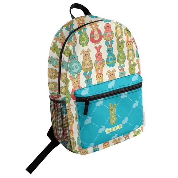 Custom Fun Easter Bunnies Student Backpack (Personalized)