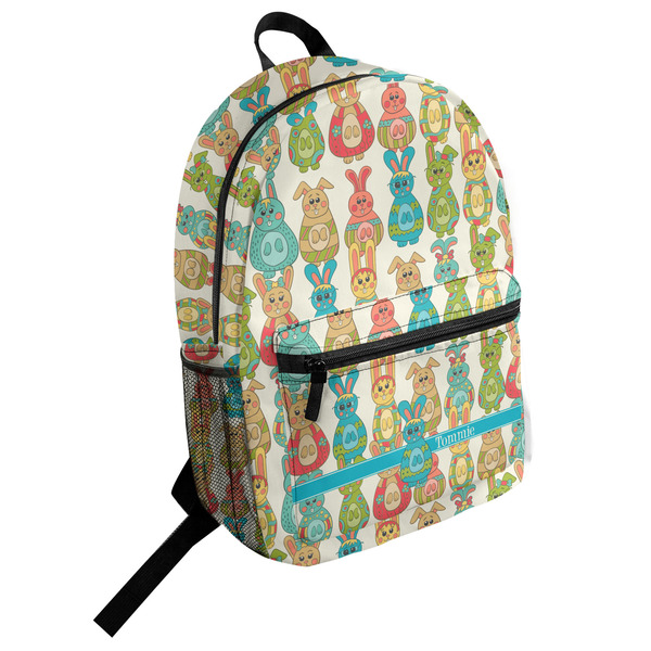 Custom Fun Easter Bunnies Student Backpack (Personalized)
