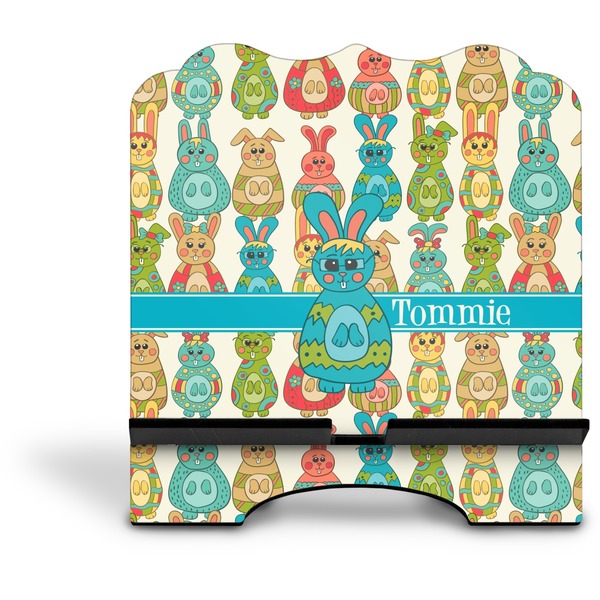 Fun Easter Bunnies Stylized Tablet Stand - Front without iPad