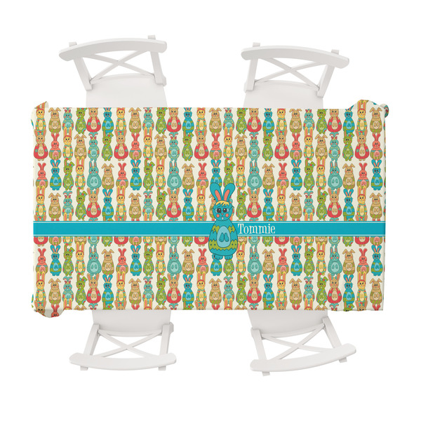 Custom Fun Easter Bunnies Tablecloth - 58"x102" (Personalized)