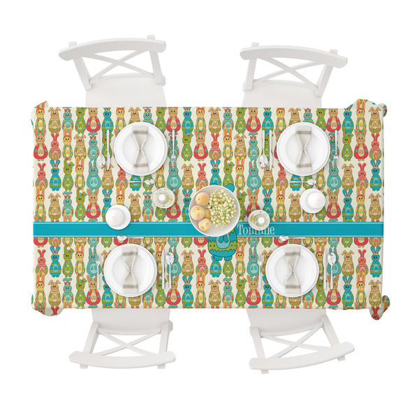 Fun Easter Bunnies Tablecloths (58"x102") - TOP VIEW