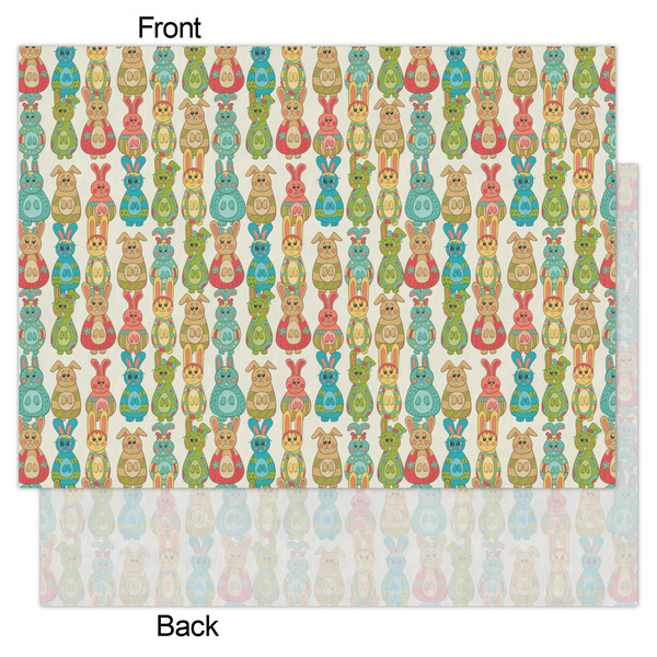 Fun Easter Bunnies Tissue Paper - Lightweight - Large - Front & Back