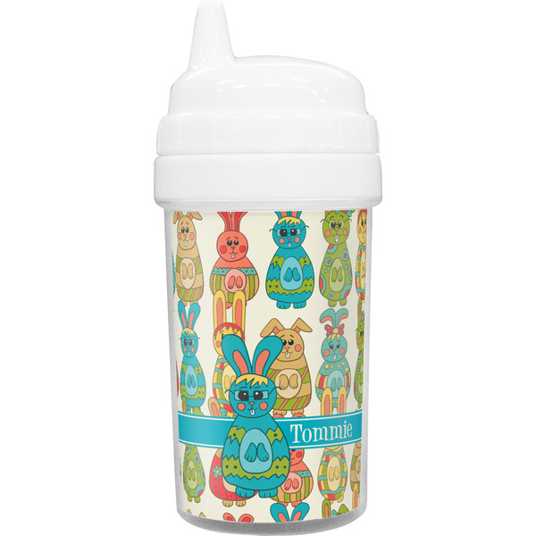 Custom Fun Easter Bunnies Sippy Cup (Personalized)