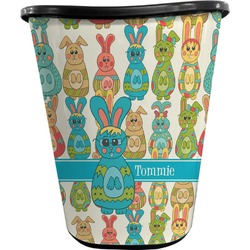 Fun Easter Bunnies Waste Basket - Single Sided (Black) (Personalized)